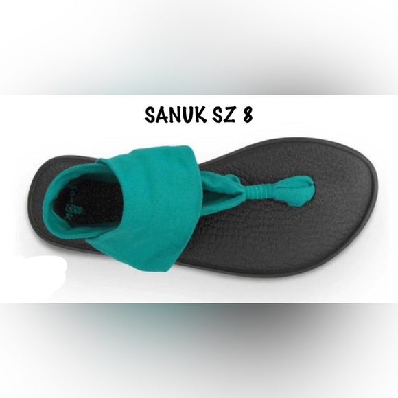 SANUK TEAL Comfy Slingback Yoga Sandals NWOT SZ. 8 - Picture 1 of 8